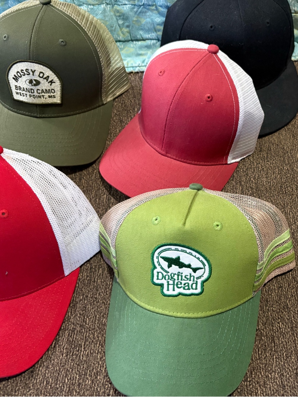 Lot of  Mesh Trucker Hats dogfish miller Buc-ee’s camo